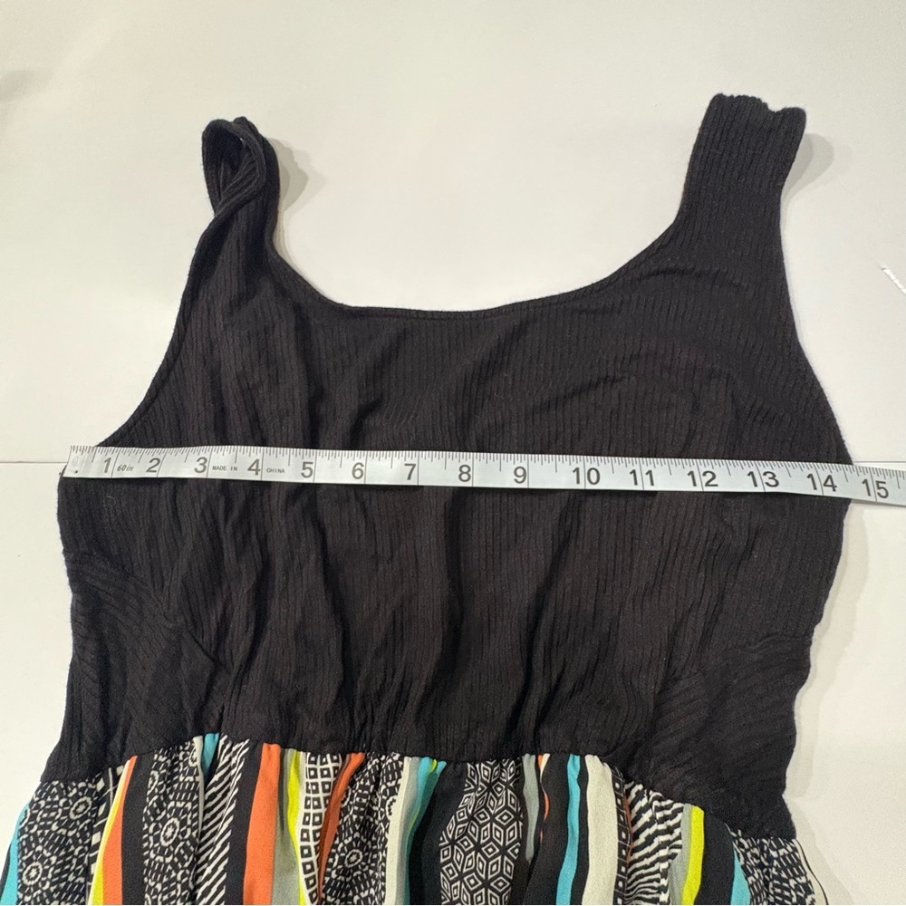 Joe Benbasset Boho Striped Maxi Dress Black Multicolor Size 1X - Picture 7 of 8